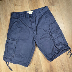 Vintage Noiz Cargo Shorts Men’s 38 Black Baggy Denim Y2K 90s Skater Grunge Style